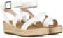 POELMAN C0047-17HPSH1 sandaal white Wit Textiel Plateau sandalen Dames - Thumbnail 2