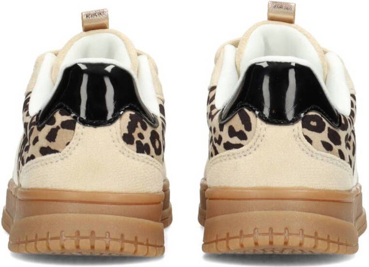 POSH by Poelman Lilly sneakers met panterprint beige
