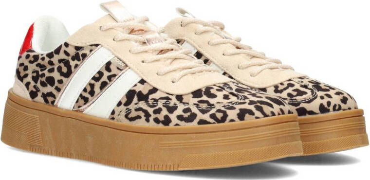 POSH by Poelman Lilly sneakers met panterprint bruin