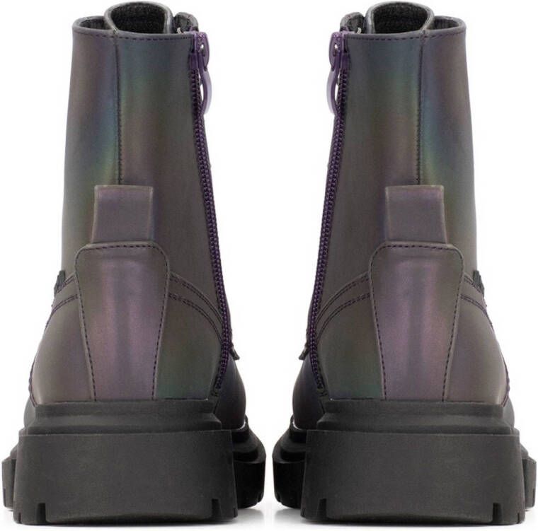 POSH by Poelman Mae veterboots blauw multi