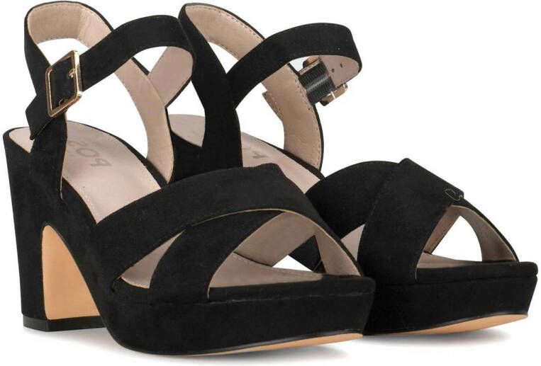 POELMAN C0118-15PSH1 sandaal black Zwart Synthetisch Sandalen met hak Dames - Foto 3