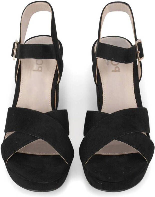 POELMAN C0118-15PSH1 sandaal black Zwart Synthetisch Sandalen met hak Dames - Foto 4
