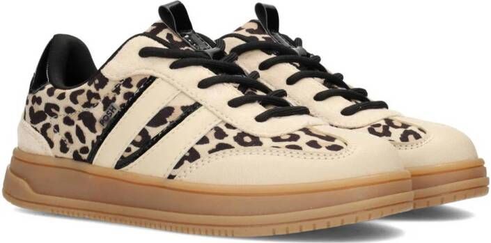 POSH by Poelman Nala sneakers met panterprint beige zwart