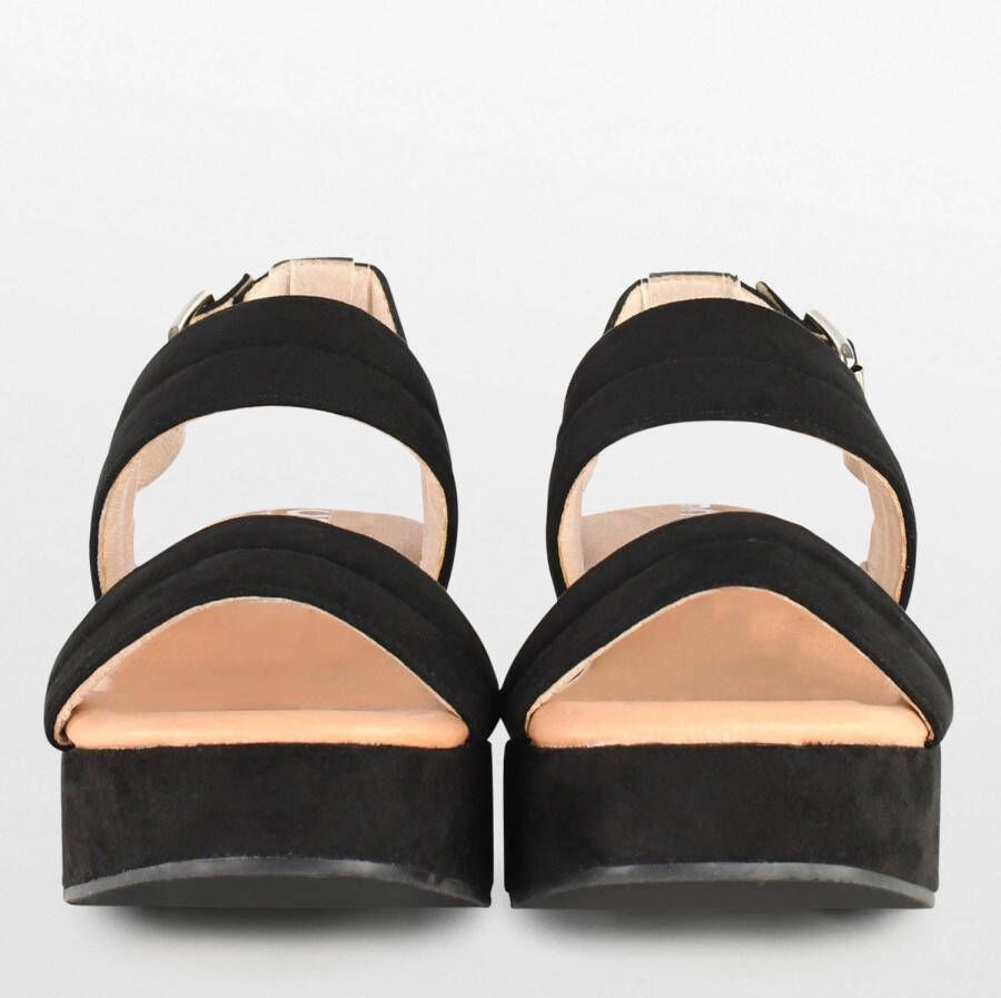 POSH by Poelman Paris plateau sandalen zwart