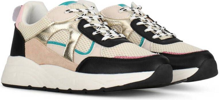 POSH by Poelman River chunky sneakers zwart ecru