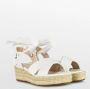 POSH by Poelman SAAR Dames Sandalen Espadrilles Wit - Thumbnail 2