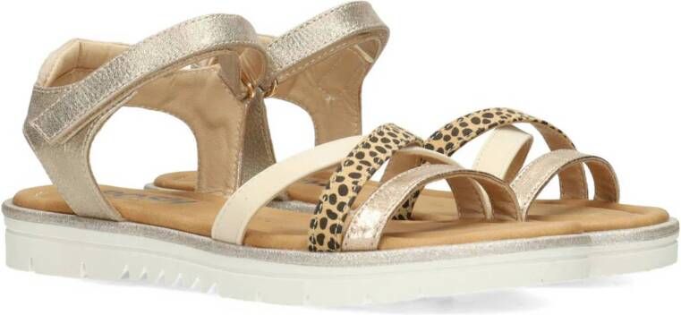 POSH by Poelman sandalen goud dierenprint