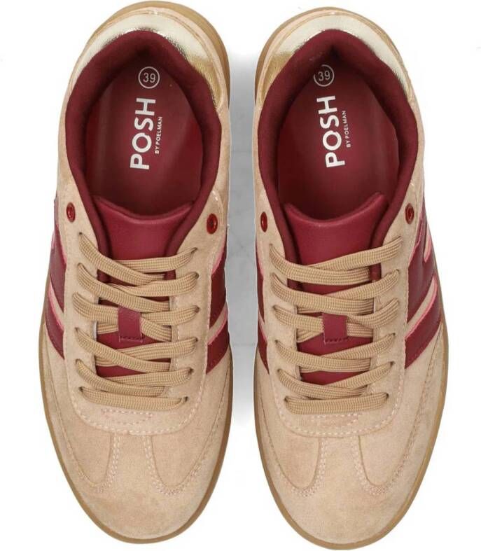 POSH by Poelman sneakers beige rood