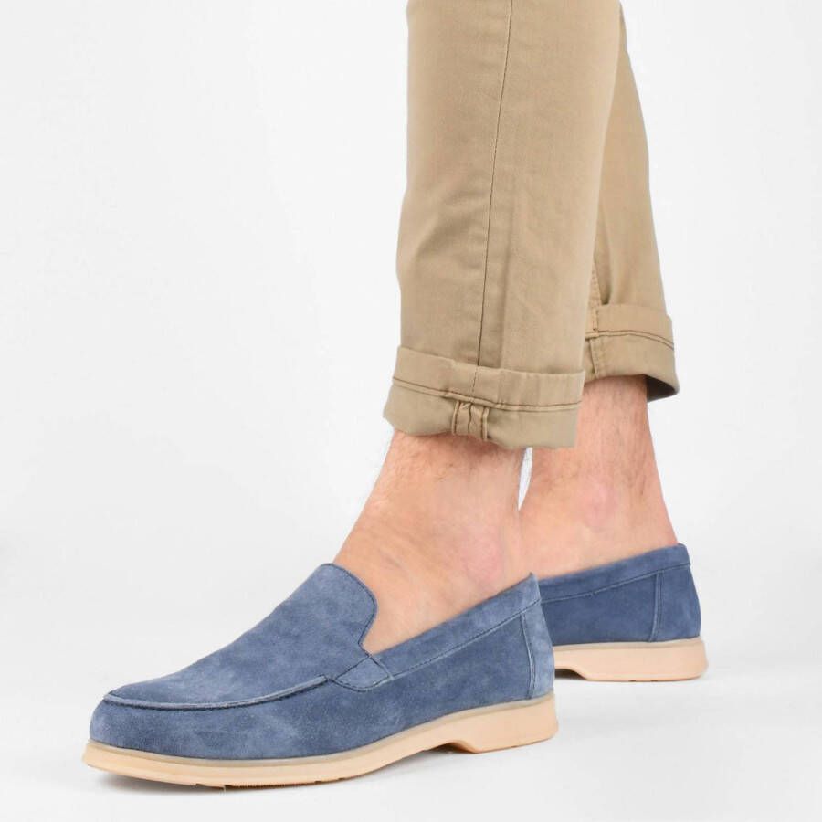 PS Poelman Andre suède loafers blauw