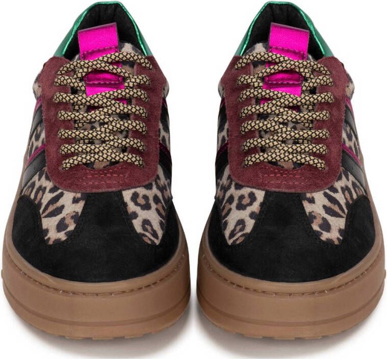 PS Poelman Anemone leren sneakers Anemone zwart