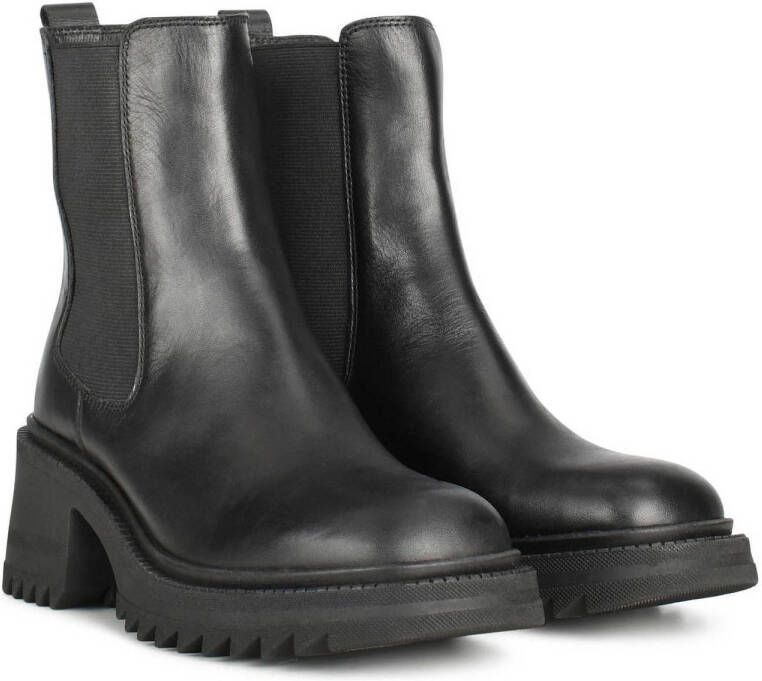 PS Poelman ATENE leren chelsea boots zwart