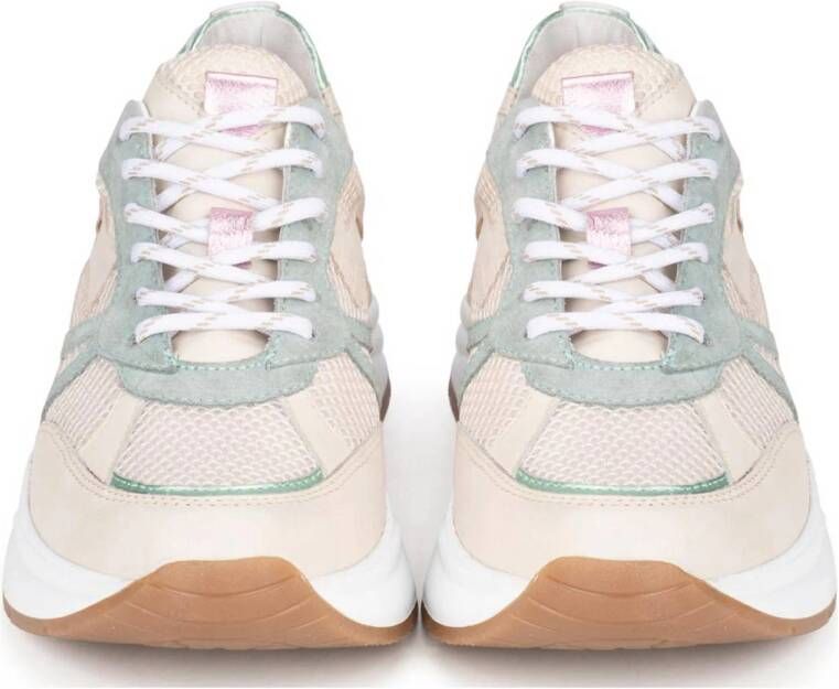 PS Poelman Charu chunky leren sneakers beige pastel