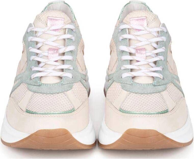 PS Poelman Charu chunky leren sneakers beige pastel