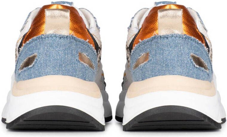 PS Poelman Charu chunky leren sneakers lichtblauw