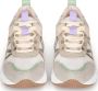 PS Poelman Cibel chunky leren sneakers groen beige - Thumbnail 4