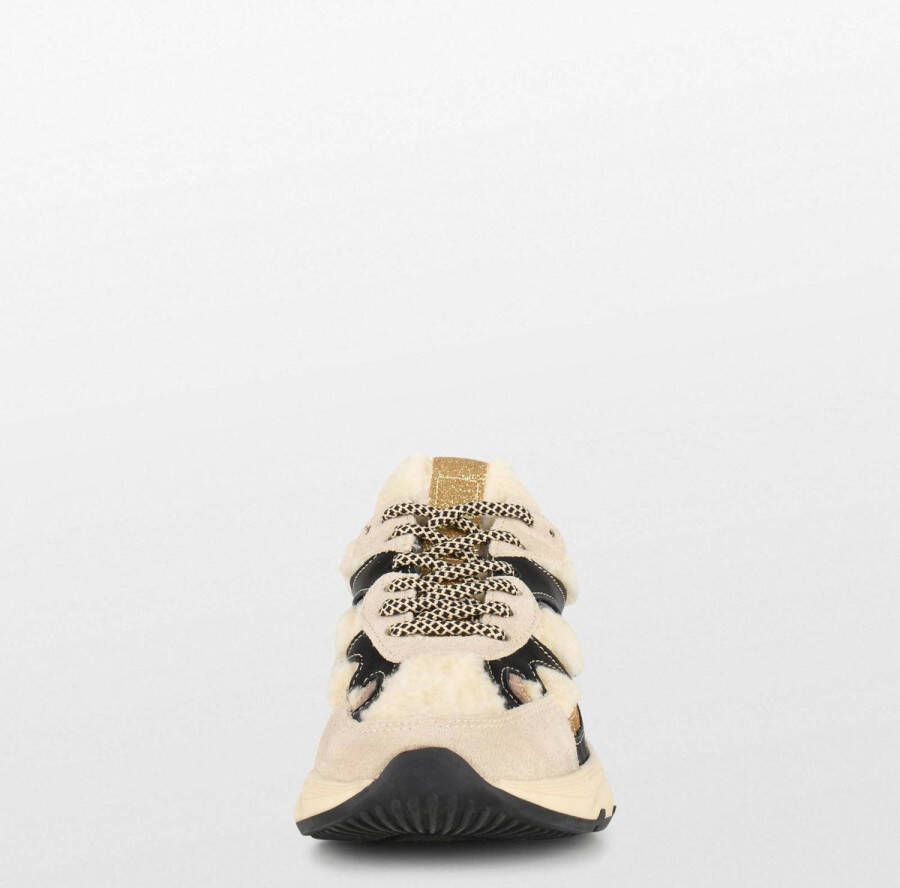 PS Poelman Cibel suède sneakers beige multi