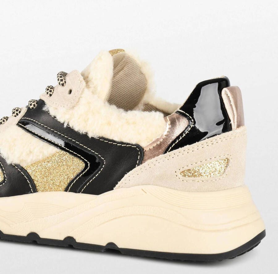 PS Poelman Cibel suède sneakers beige multi