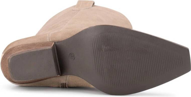 PS Poelman Dana suède cowboylaarzen beige