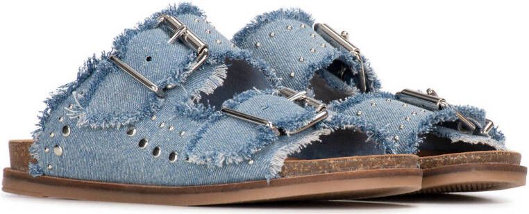 PS Poelman denim slippers blauw