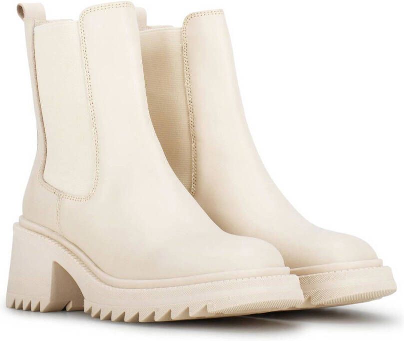 PS Poelman leren chelsea boots ecru