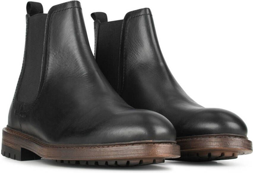 PS Poelman HOMBRE leren chelsea boots zwart