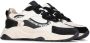 PS Poelman Iva chunky suède sneakers wit zwart beige - Thumbnail 3