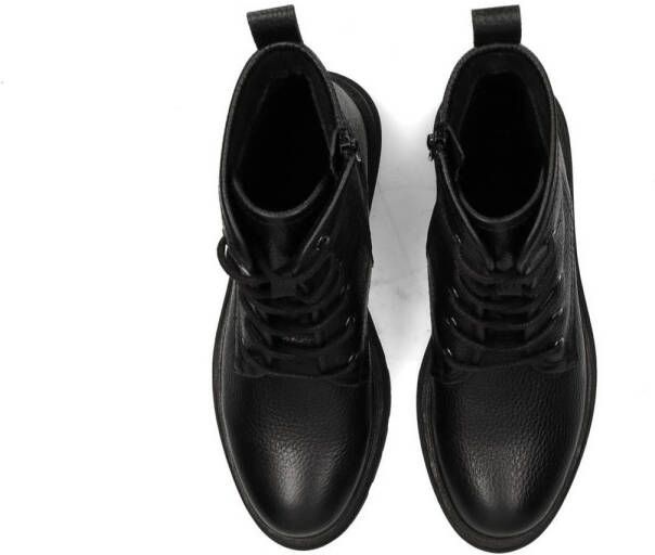 PS Poelman Jae leren veterboots zwart