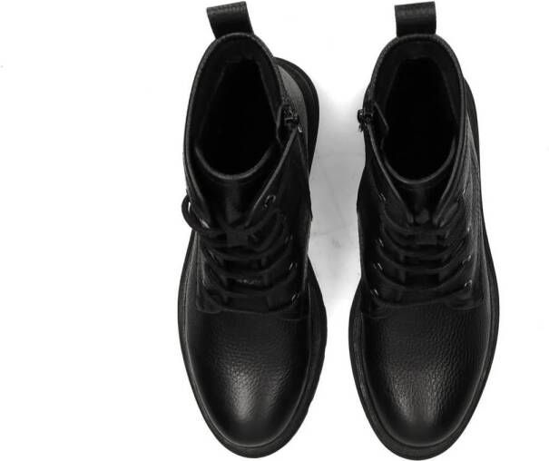 PS Poelman Jae leren veterboots zwart