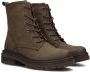 PS Poelman Jae nubuck veterboots donkerbruin - Thumbnail 3