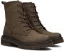 PS Poelman Jae nubuck veterboots donkerbruin - Thumbnail 3