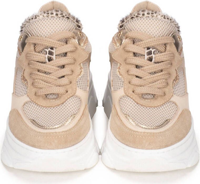 PS Poelman Jana chunky leren sneakers beige