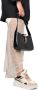 PS Poelman Jana chunky leren sneakers ecru zwart - Thumbnail 5