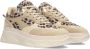 PS Poelman Jana chunky suède sneakers beige panter - Thumbnail 3