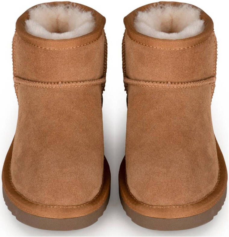 PS Poelman Lammy gevoerde suède enkelboots camel Bruin Meisjes Suede 31