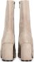 POELMAN Haklaars Beige Suede Enkellaars met hak Dames - Thumbnail 5