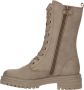 PS Poelman leren veterboots taupe Bruin Meisjes Leer Effen 31 - Thumbnail 3