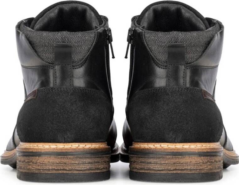 PS Poelman leren veterschoenen zwart