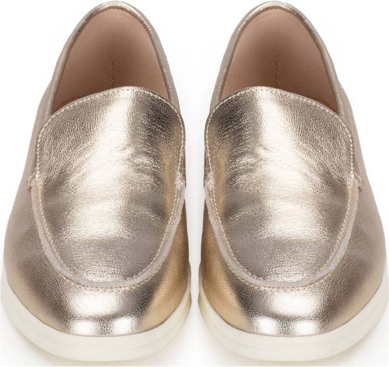 PS Poelman Emmie leren slippers goud