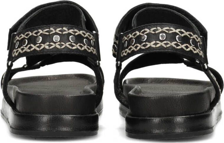 PS Poelman Mag suède sandalen zwart