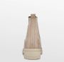 PS Poelman Mink Dames Nubuck Leren Chelsea Korte EnkelLaarzen met Beige Zool en Elastiek Beige Bruin Taupe - Thumbnail 4