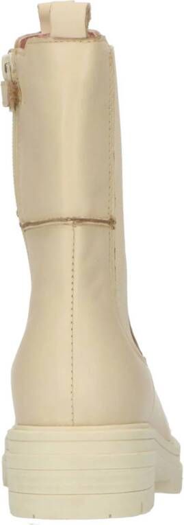 PS Poelman Monk-25 leren chelsea boots beige