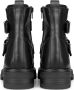 POELMAN LPMONK-69POE Zwart Leer Biker boots Dames - Thumbnail 3