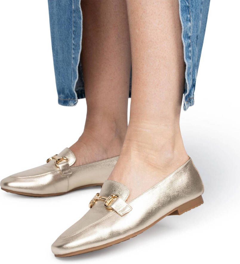 PS Poelman Odette leren loafers goud