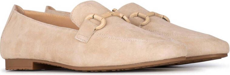 PS Poelman Odette suède loafers beige