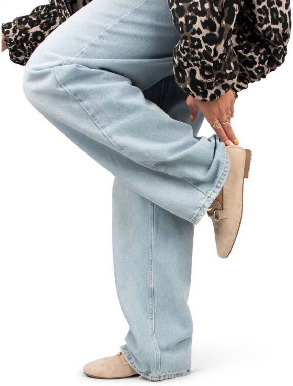 PS Poelman Odette suède loafers beige
