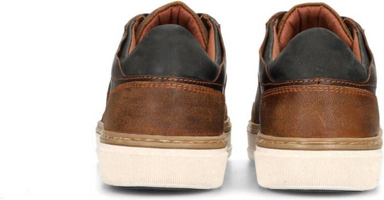 PS Poelman Philos leren veterschoenen bruin