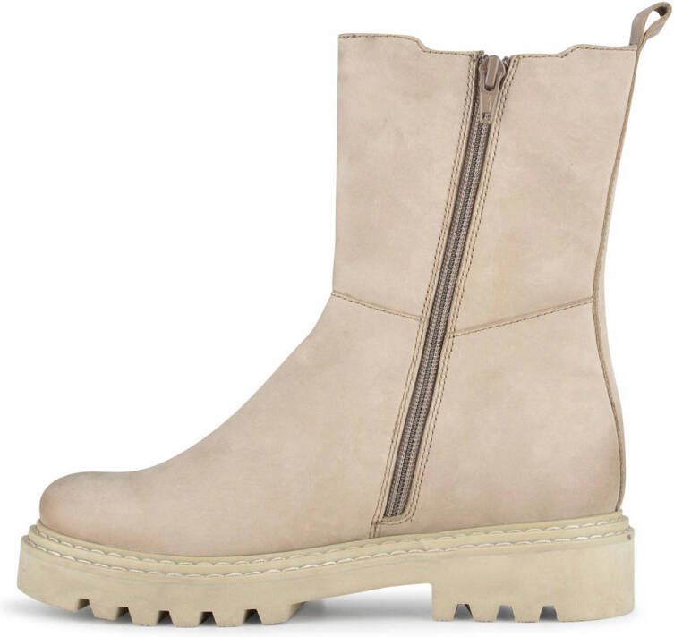 PS Poelman Saturno hoge suède chelsea boots beige