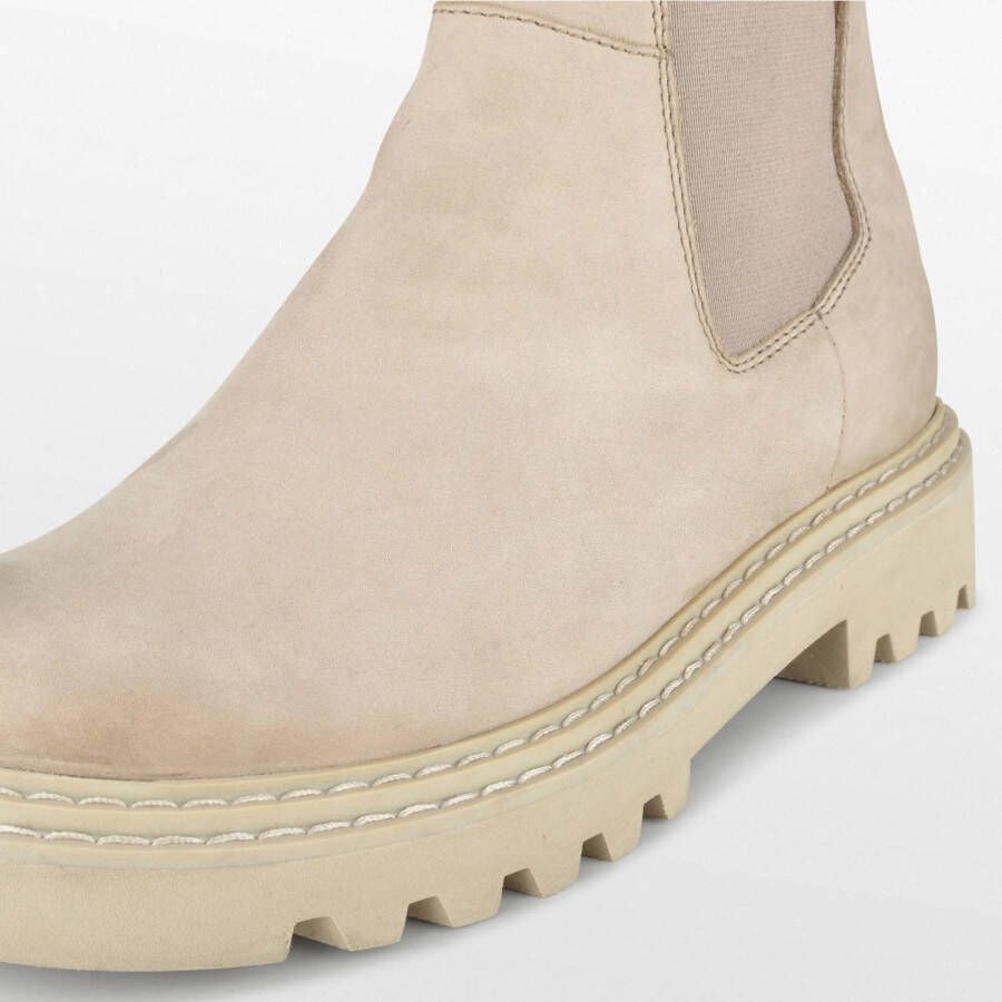 PS Poelman Saturno hoge suède chelsea boots beige