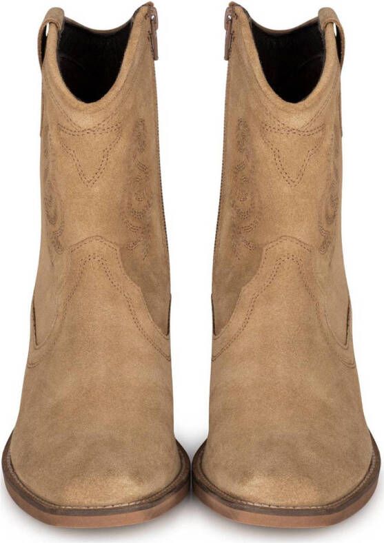 PS Poelman Sidonia suède cowboylaarzen beige