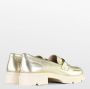 PS Poelman Sophie chunky leren loafers goud - Thumbnail 4